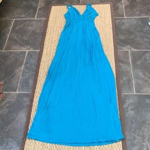 Blue maxi dress.